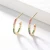 Import Dylam no MOQ wholesale price 925 Sterling Silver Gold Plated Women Colourful Hoop Coloured Zircon Earrings from China