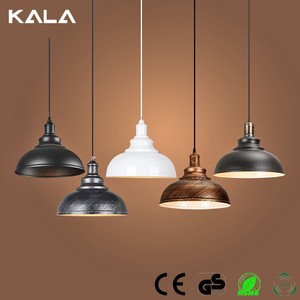 E27 bulb round pendant lamp iron led pendang light