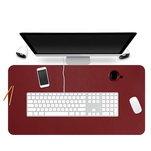 eco faux large pu leather office computer private label desk top mat pad