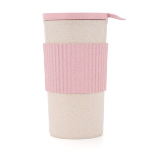 Eco-friendly 400ml reusable rice husk heat-resistant tea milk coffee mug cups