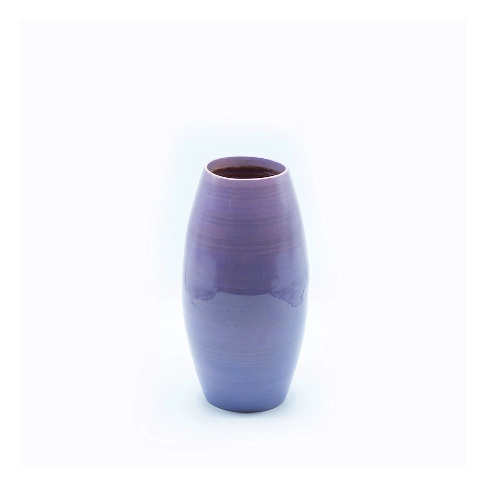 Eco-friendly handwoven bamboo vase handmade / Lacquer spun bamboo vase made in VietNam