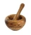 Import Eco-friendly Natural Olive Wood (HandMade) Mortar &amp; Pestle Smooth Round Top Style 8cm from Tunisia
