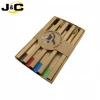 Eco friendly recycled small brown perforated kraft paper packing box with bamboo carbon toothbrush