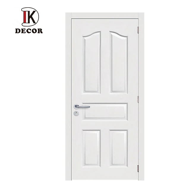 Economic Door Prices HDF Laminated Moulded Skin Doors Honeycomb White 4 Panel Flush Door