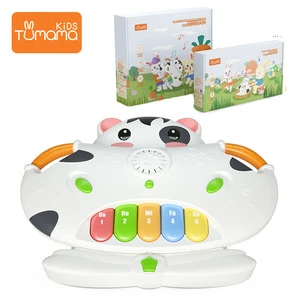 Educational intelligent instruments kids  piano with cow match boxes 2 in1 keyboard musical toy electronic organ