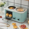 Electric oven frying pan/coffee maker 3 in 1 breakfast maker,sandwich oven,bread maker