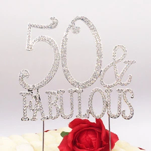 Elegant Wedding Birthday Party Cake Accessories Age Fabulous Birthday Cake Topper Wholesale