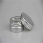 Empty cosmetic aluminum jar empty