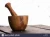 Import Engraved 100% Natural Olive Wood  Mortar &amp; Pestle Smooth Style 10cm Mortar and Pestle from Tunisia