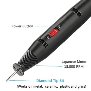 Engraver Pen Cordless Etching Tools with Carve Tool 5 in 1 Set for Wood Metal Plastic Zippo Plastic Jewelry Glass and etc