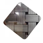 Etching Metal Hairline Vibration Corrugated Decorative 304 Laminated Plates Copper Sheets Antique Plate Stainless Steel Sheet