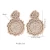 Import Europe and The United States Exaggerated Big Brand Fans Handmade Bead Flower Earrings Bohemian Big Charm Exotic Drop Earrings from China