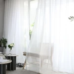 Europe Solid White Yarn Curtain Window Tulle Curtains For Living Room Kitchen Modern Window