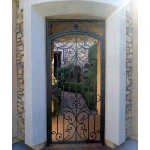 European vintage Main iron single door design wrought iron exterior house glass entrance door