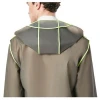 EVA Degradable Materials Raincoat Waterproof Trench Piping Edge Rainwear Backbag Hoodie Long fashion raincoat