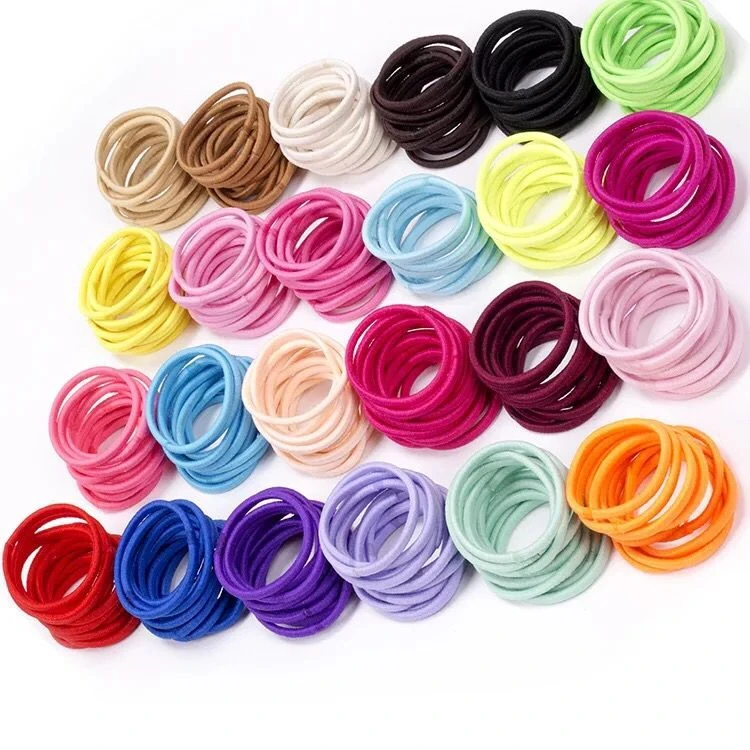 Excellent quality Assorted Colors No-metal Hair Elastics Hair Ties Ponytail Holders