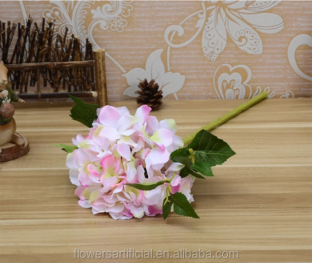 Factory artificial silk flowers white hydrangea for wedding stage decoration