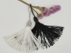 Factory China Accept Custom Wholesale Hanging Spike Handmade Black and White Decoration Tassel Fringe