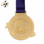 Factory custom cheap matte gold emboss woman rafting sports challenge medal