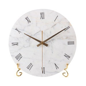 Factory Customized Best Quality Clock Designs Marble for Indoor Glass Cover Elegant Clock Family Decoration Design