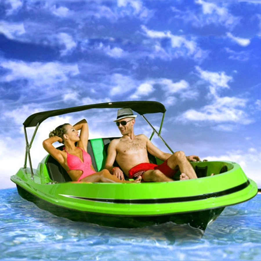 Factory price water toys battery electric motorized boat lounge electric boat for 2 person