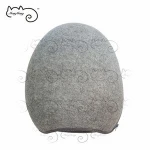 Factory Retail Zipper Round Egg Shape Cat Felt House Warm Sleep Winter Confortable Cat Bed Pet House Indoor Felt Cat House Bed