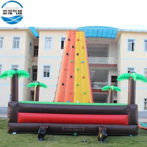 Factory supply foldable creative indoor inflatable rock climbing wall