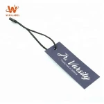 Factory Wholesale Cheap Price Low MOQ Screen Printed Paper Brand Name Logos Custom Garment Accessories Hanger Swing Hang Tags