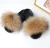 Factory wholesale custom fluffy and soft indoor real fox fur eva slippers for women