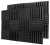 Import Factory Wholesale Eco-friendly Pyramid Acoustic Foam Panels Black 12 pack Set from China