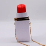 Fashion Lipstick Small Hand Bags Acrylic Waterproof Women Plastic Shoulder Handbag