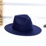 fashion men women's fedora hat for autumn winter, 2020 new design woolen wide brim jazz felt hats