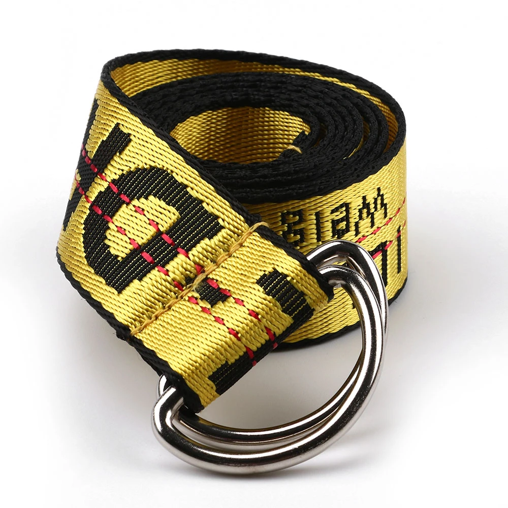 Fashion Nylon/PP/Polyester custom logo Fabric Nylon Belt Webbing Braided Belt