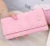 Import fashion outdoor vegetable tenned hot sale pu customize coin purse women button pink matt pu purse from China
