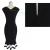 Import Fashion Sexy Black Plus Size Fishtail Pencil Formal Career Office Dress Elegant for Ladies from China