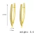 Import Fashion simple ladies v-shaped full zircon hoop earring Large v-shaped luxury earrings from China