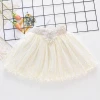 Fashion solid pink bubble polyester lace child girl wear tutu skirt