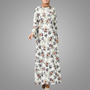 Fashion Style Printed Muslim Clothing Plus Size Indonesia Clothes High Quality Polyester Africa Clothing Abaya