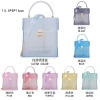Fashion transparent lady handbag dinner bag womens jelly solid color transparent wallet cross girl chain bag wholesale
