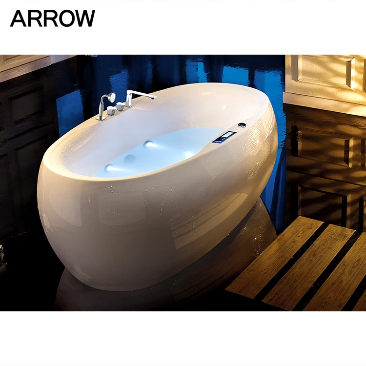 Fashionable durable outdoor acrylic whirlpool bathtub freestanding white hot tub spa bath