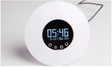 FCC Approved Upgrade Model Exclusive Style led light Wake Up Clock With Touch Control and FM Radio