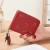 Import FD2005 Korea StyleMini Short Wallet Cherry Embroidery Custom Woman Zipper Coin Purse Ladies from China