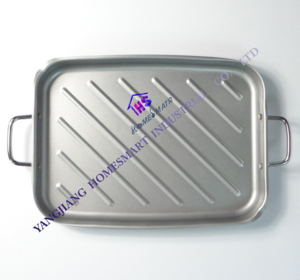 FDA LFGB non-stick fish dish roasting pan elliptical BBQ grilling baking tray for oven dishwasher safe