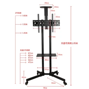 film camera hospital holder 100" mobile tv trolley stand cart with wheels laptop medical cart trolleys tv stands longshuei