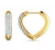 Import Fine Jewelry 18 Kt Real Solid Yellow Gold IGI Certified 100% Natural Genuine Diamonds Huggie Hoop Earrings from China