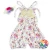 Import Floral Print Baby Girl Summer Dress Modern Fashion Girls Dresses Handmade Baby Cotton Dress Wholesale from China