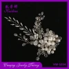 Flower leaf silver pearl combs hair wedding accessories bridal party jewelry rhinestone hair pins stick