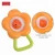 Import Flower shape bright color plastic hand baby toy ring rattle from China