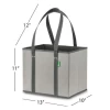 Foldable Extra Large Recycled Reusable Shopping Box Tote Collapsible Grocery Bag