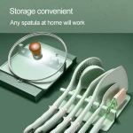 Food Grade Multi Spoon Holder with Drip Pad Kitchen Stove Counter Spatulas Brushes Holder Silicone Utensil Rest